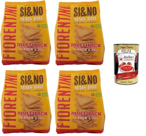 Fiorentini Si & No Mini Gallette di Mais Mini-Maiskuchen 4x120gr + Italian Gourmet polpa 400g von Italian Gourmet E.R.