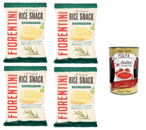 Fiorentini gli Originali Rice Snack Rosmarino the Originals Reissnack Rosmarin 4x 40 g+ Italian Gourmet polpa 400g von Italian Gourmet E.R.