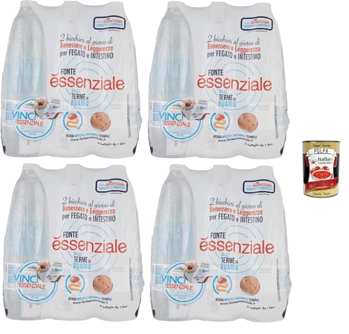 Fonte Essenziale Acqua Minerale Naturale Natürliches Mineralwasser Einweg PET 24x1Lt+Italian Gourmet pelati 400gr von Italian Gourmet E.R.