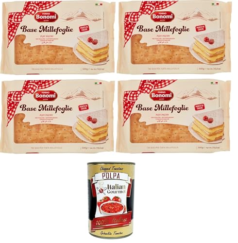 Forno Bonomi Base per Millefoglie Basis für Millefeuille 4x300gr + Italian Gourmet polpa 400g von Italian Gourmet E.R.