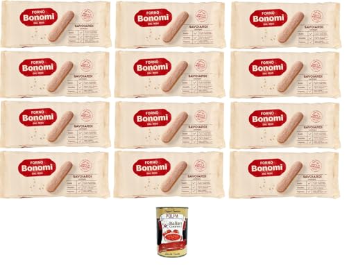 Forno Bonomi- Savoiardi Classici Klassische Löffelbiskuits 12x 200gr + Italian Gourmet polpa 400g von Italian Gourmet E.R.