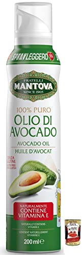 Fratelli Mantova Condimento all'Avocado,100% reines Avocadoöl Spray,Italienisches Sprühöl 200ml + Italian Gourmet Polpa di Pomodoro 400g Dose von Italian Gourmet E.R.