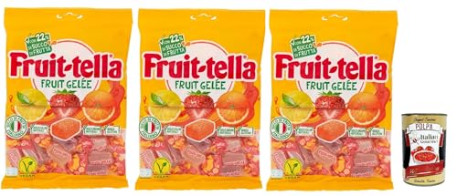 Fruittella Gelée, Gummiband, geschmack, mit Fruchtsaft, Gluten -frei, 3x 180g + Italian Gourmet polpa 400g von Italian Gourmet E.R.