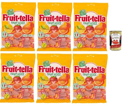 Fruittella Gelée, Gummiband, geschmack, mit Fruchtsaft, Gluten -frei, 6x 180g + Italian Gourmet polpa 400g von Italian Gourmet E.R.