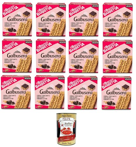 Galbusera Bisco barretta cereali e cioccolato fondente Bisco Müsliriegel und dunkle Schokolade 12x230g+ Italian Gourmet polpa 400g von Italian Gourmet E.R.