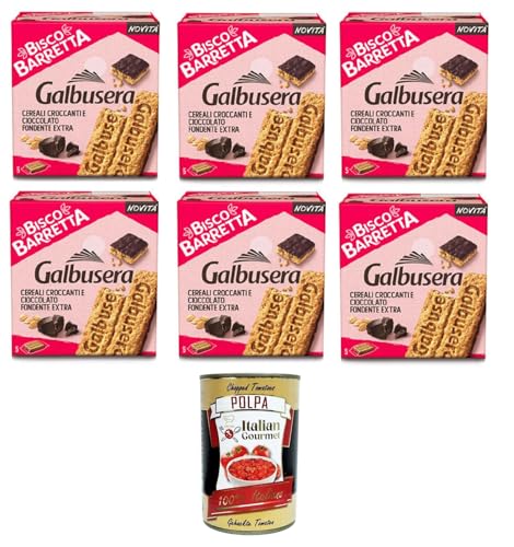 Galbusera Bisco barretta cereali e cioccolato fondente Bisco Müsliriegel und dunkle Schokolade 6x230g+ Italian Gourmet polpa 400g von Italian Gourmet E.R.