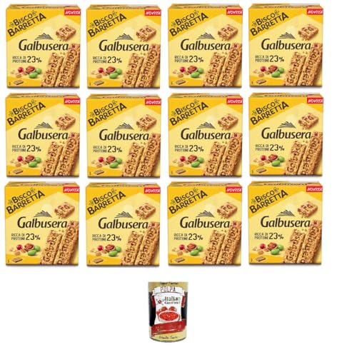 Galbusera BiscoBarretta Ricca di proteine Bisco-Riegel Reich an Proteinen 12x 180gr + Italian Gourmet polpa 400g von Italian Gourmet E.R.