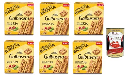 Galbusera Biscobarretta protein 23%, Riegel Kekse Müsli voller Protein 23%, 6x 180g + Italian Gourmet polpa 400g von Italian Gourmet E.R.