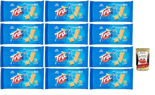 Galbusera Crackers Cracker salati Salzgebäck gesalzen 12x 250g, herzhafter Snack kekse aus Italien + Italian Gourmet polpa 400g von Italian Gourmet E.R.