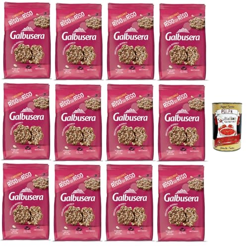 Galbusera RisosuRiso panetti con riso Venere, riso integrale soffiato e semi di papavero RisosuRiso Panetti mit Venere-Reis, gepufftem Naturreis und Mohn 12x200g+ Italian Gourmet Polpa 400 g von Italian Gourmet E.R.