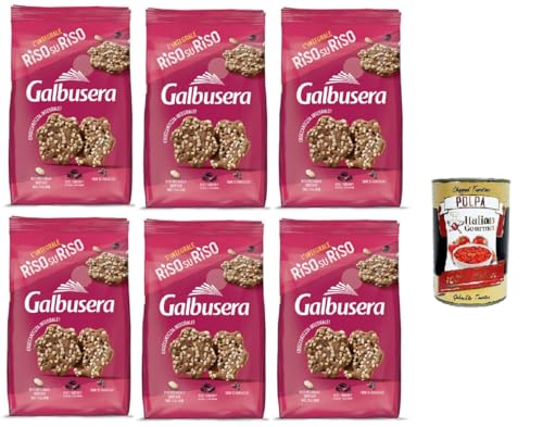 Galbusera RisosuRiso panetti con riso Venere, riso integrale soffiato e semi di papavero RisosuRiso Panetti mit Venere-Reis, gepufftem Naturreis und Mohn 6x200g+ Italian Gourmet Polpa 400 g von Italian Gourmet E.R.