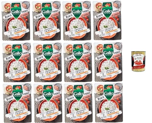 Gallo Bontà Pronte Riso Basmati & Wild Goodness Ready Basmati & Wildreis 12x 250 g + Italian Gourmet plpa 400g von Italian Gourmet E.R.