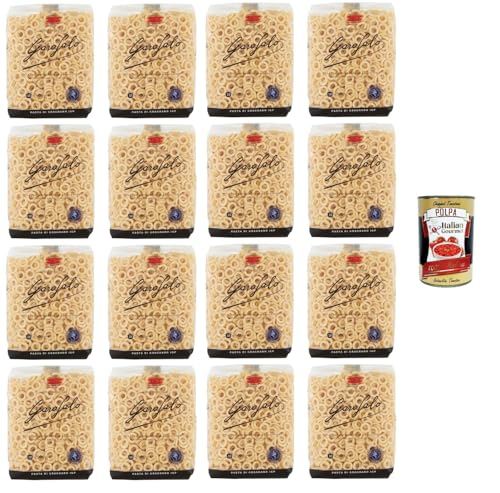 anelli siciliani no. 52-2 pasta di gragnano igp Sizilianische Ringe Nr. 52-2 Gragnano g.g.A.-Nudeln 16x500 g + Italian Gourmet polpa 400g von Italian Gourmet E.R.