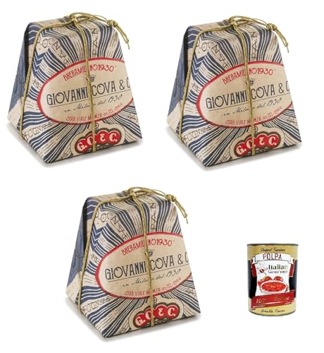 Giovanni Cova Classic Pandoro verpackt Milan Line 3x1 kg + Italian Gourmet polpa 400g von Italian Gourmet E.R.