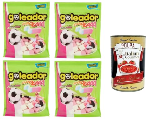 Goleador Ooolaaa Caramelle Gommose Gusto Milk&Berry Ooolaaa Gummibonbons mit Milch- und Beerengeschmack 4x 180gr + Italian Gourmet polpa 400g von Italian Gourmet E.R.