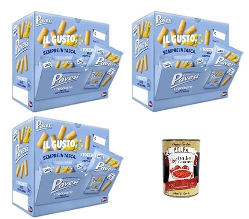 Gran Pavesi Tocchetti di mais Maisstücke 3x Display mit 32 Beuteln à 32 g + Italian Gourmet polpa 400g von Italian Gourmet E.R.