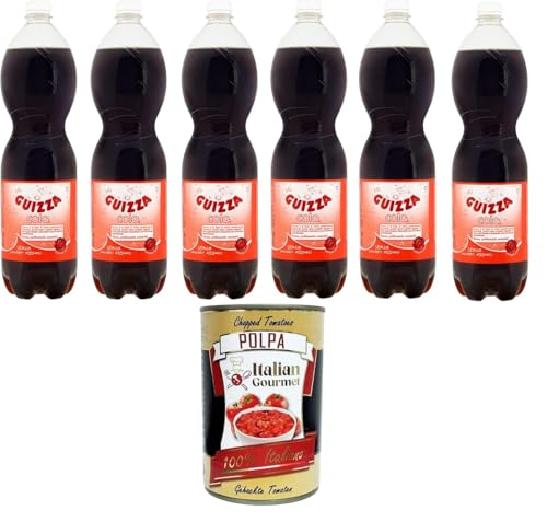 Guizza Cola senza Zuccheri Aggiunti Cola ohne Zuckerzusatz, 6x 1,5L+ Italian Gourmet polpa 400g von Italian Gourmet E.R.