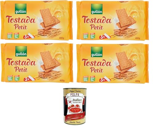 Gullon Biscotti Tostada Petit Tostada Petit Kekse 4x400gr + Italian Gourmet polpa 400g von Italian Gourmet E.R.