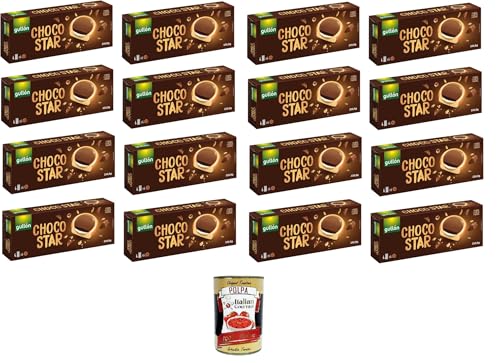 Gullon Choco Star Keks gefüllt mit Sahne und überzogen mit Milchschokolade 16x 235,8gr + Italian Gourmet polpa 400g von Italian Gourmet E.R.