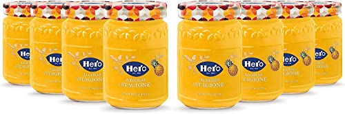 Hero Saisonale Aprikosenmarmelade, 8 Gläser à 350 g, Marmelade und Extra-Marmelade mit Früchten der Saison, hochwertiges Obst von Italian Gourmet E.R.