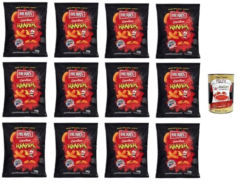 Herr's Carolina Reaper Cheese Curls Reaper Käselocken 12x113 g+ Italian Gourmet polpa 400g von Italian Gourmet E.R.