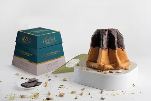 „I Mori“ Pandoro überzogen mit „Modica-Schokolade g.g.A.“ und mit sizilianischen Pistazien und Spritzbeutel mit sizilianischer Pistaziencreme. 1kg + Italian gourmet polpa 400g von Italian Gourmet E.R.