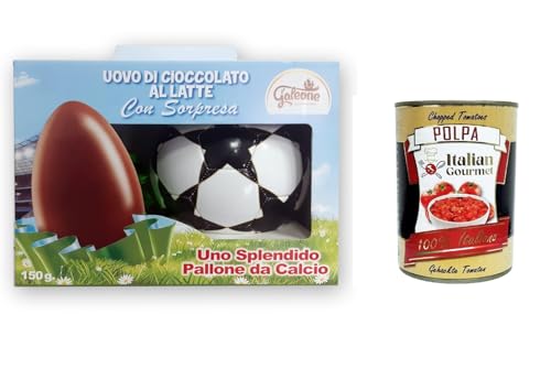 Il Galeone Uovo di Cioccolato al latte + Pallone da Calcio Milchschokoladen-Ei + Fußball 150 gr + Italian Gourmet polpa 400g von Italian Gourmet E.R.