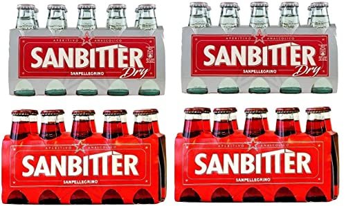 Italian apeterivo Sanbitter 20 x 100 ml + San Bitter Dry White 20 x 100 ml + Crodino Bitter von Italian Gourmet E.R.