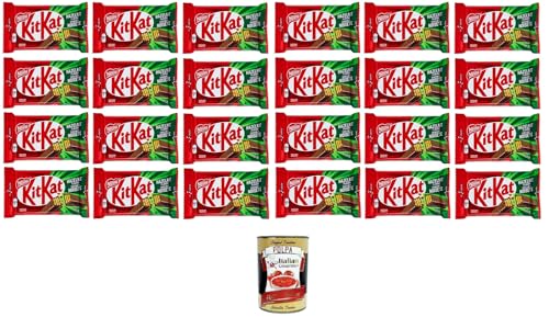 KITKAT Hazelnut Wafer ricoperto di Cioccolato al Latte al gusto Nocciola Haselnusswaffel, überzogen mit Milchschokolade mit Haselnussgeschmack, 24 x 41,5 g + Italian Gourmet polpa 400g von Italian Gourmet E.R.