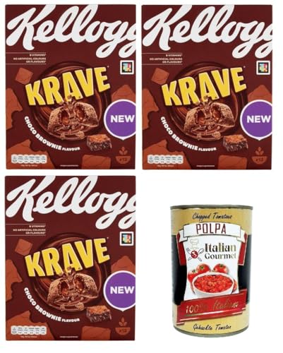 Kellog's Krave Choco Brownie Flavour 3x 375gr + Italian Gourmet polpa 400g von Italian Gourmet E.R.