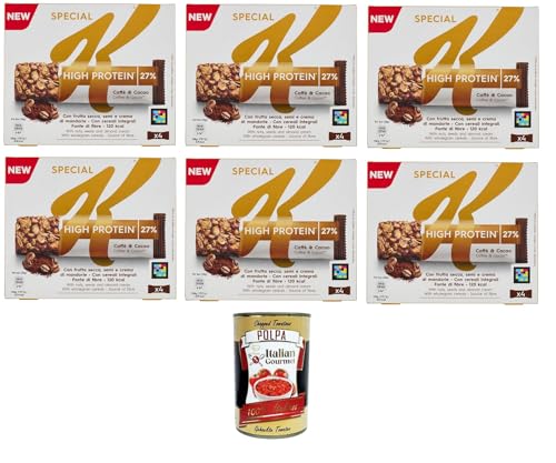 Special K High Protein 27% Caffè & Cacao Kaffee & Kakao 6x112gr (4 x 28 g)+ Italian Gourmet polpa 400g von Italian Gourmet E.R.