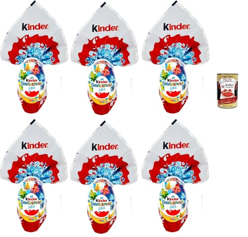 Kinder Gransorpresa, Uovo dI Pasqua al cioccolato al latte, Ei mit Überraschung, Milchschokolade, Osterei 6x 41g + Italian Gourmet polpa 400g von Italian Gourmet E.R.