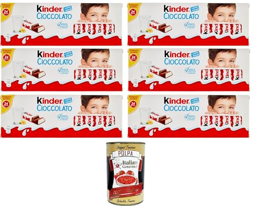 Kinder cioccolato, Formato scorta Kinderschokolade, Vorratsgröße 24 Stück 6x 300gr+ Italian Gourmet polpa 400g von Italian Gourmet E.R.