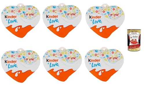 Kinder & Love, Stoffschokolade. Spezialitäten mit feiner Milchschokolade mit Milchfüllung bedeckt 6x 37 g + Italian Gourmet polpa 400g von Italian Gourmet E.R.