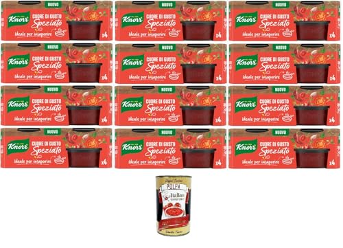 Knorr Cuore di Gusto Speziato Herz mit würzigem Geschmack ideal zum Würzen 12x 104gr +Italian Gourmet polpa 400g von Italian Gourmet E.R.