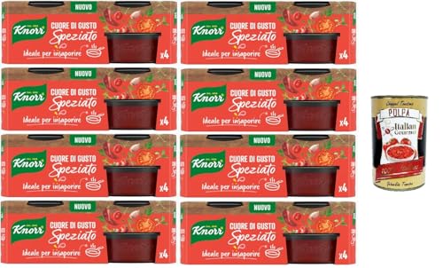 Knorr Cuore di Gusto Speziato Herz mit würzigem Geschmack ideal zum Würzen 8x 104gr +Italian Gourmet polpa 400g von Italian Gourmet E.R.