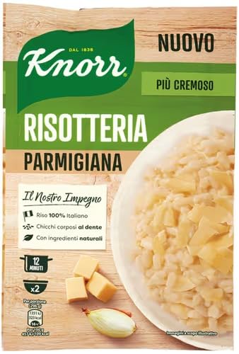 Knorr Risotto Alla Parmigiana,fertiges Risotto mit natürlichen Zutaten,100% italienischem Reis und Chicci al Dente, zubereitet in der Pfanne oder in der Mikrowelle, 4x175 g+Italian Gourmet polpa 400g von Italian Gourmet E.R.