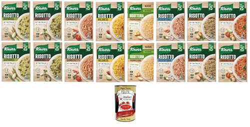 KnorrTestpaket Risotto Spargel, Artischocken, Mailänder, Parmigiana, Tomaten- und Steinpilze, Steinpilze, Pescatora, Garnelen 16x175g+Italian Gourmet polpa 400g von Italian Gourmet E.R.