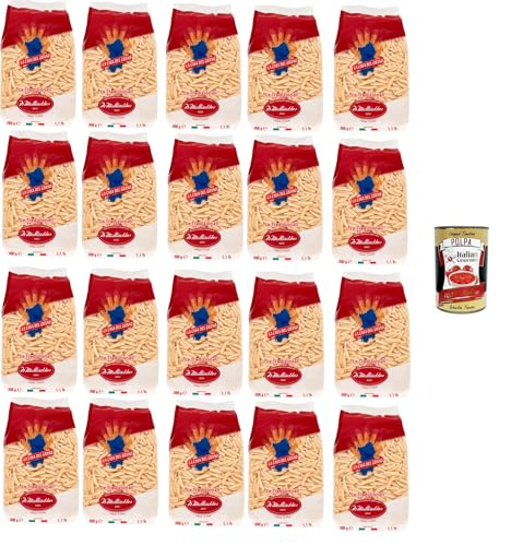 La Casa Del Grano Malloreddus medi Pasta di semola di grano duro medi Nudeln aus Hartweizengrieß 20x500gr + Italian Gourmet polpa 400g von Italian Gourmet E.R.