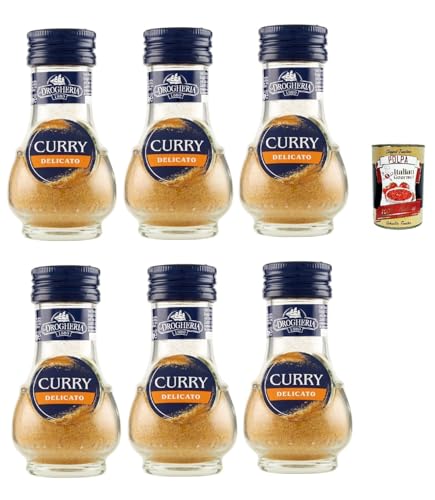 La Drogheria Curry Delicato, Gewürzmischung mit kräftigem Geschmack, für traditionelle orientalische Gerichte, 6x 30g + Italian Gourmet polpa 400g von Italian Gourmet E.R.