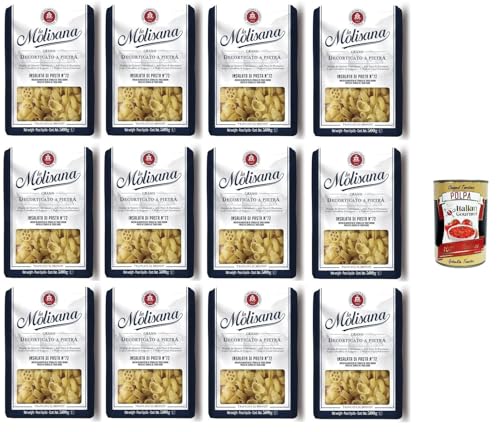 La Molisana Insalata di Pasta N°72,semola di grano duro, Grano decorticato a pietra Nudeln aus Hartweizengrieß aus Bronze gezogen, geschälter Weizen 12x500gr+ Italian Gourmet polpa 400gr von Italian Gourmet E.R.