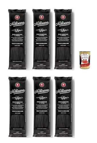 La Molisana Spaghetti al Nero di Seppia, 100% Italienisch Pasta Nudeln, 6x 500g + Italian Gourmet polpa 400g von Italian Gourmet E.R.