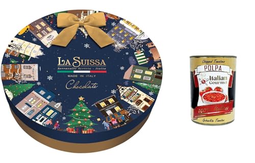 La Suissa Ghirlanda Packung mit Milch-, Zartbitter- und Karamellschokolade 450gr + Italian Gourmet polpa 400g von Italian Gourmet E.R.