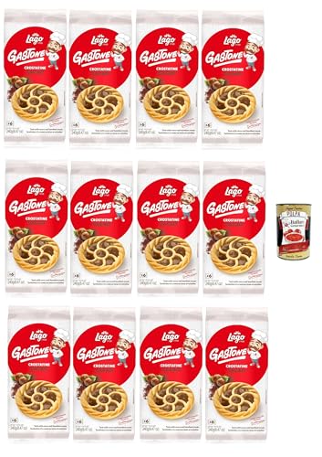 Lago 1968, Le Merende di Gastone Crostatine al cioccolato, Schokoladentörtchen kuchen, einzeln verpackt, Schokolade creme, Kindersnack ohne Palmöl 12x 240g + Italian Gourmet polpa 400g von Italian Gourmet E.R.