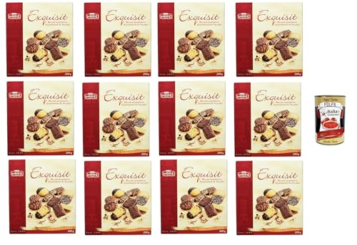 Lambertz Exquisit Gebäckmischung, Auswahl an Keksen,12x 200 g +Italian Gourmet polpa 400g von Italian Gourmet E.R.