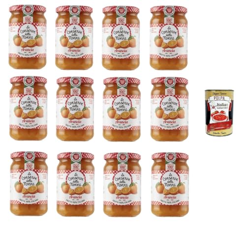 Le Conserve della Nonna Confettura di Arancia Orangenmarmelade 12x 350gr + Italian Gourmet polpa 400g von Italian Gourmet E.R.