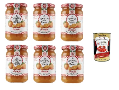 Le Conserve della Nonna Confettura di Arancia Orangenmarmelade 6x 350gr + Italian Gourmet polpa 400g von Italian Gourmet E.R.