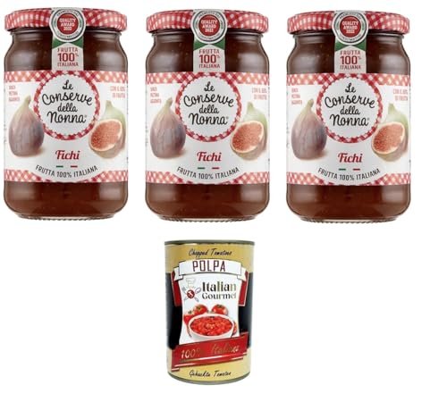 Le Conserve della Nonna- Confettura di Fichi Marmeladenfeigen 3x 340gr + Italian Gourmet polpa 400g von Italian Gourmet E.R.