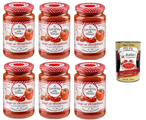 Le Conserve della Nonna- Sugo All'Arrabbiata Sauce 6x 190g + Italian Gourmet polpa 400g von Italian Gourmet E.R.