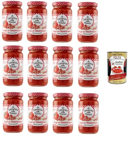 Le Conserve della Nonna- Sugo all'Amatriciana-Sauce 12x 190gr + Italian Gourmet polpa 400g von Italian Gourmet E.R.